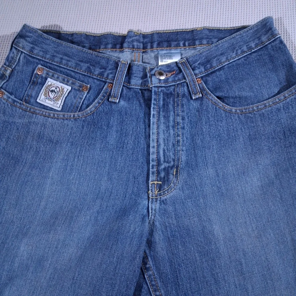 Cinch Up Mens Straight Leg Jeans Med Wash Blue Cotton Denim 31x32 (Fits 32x32)